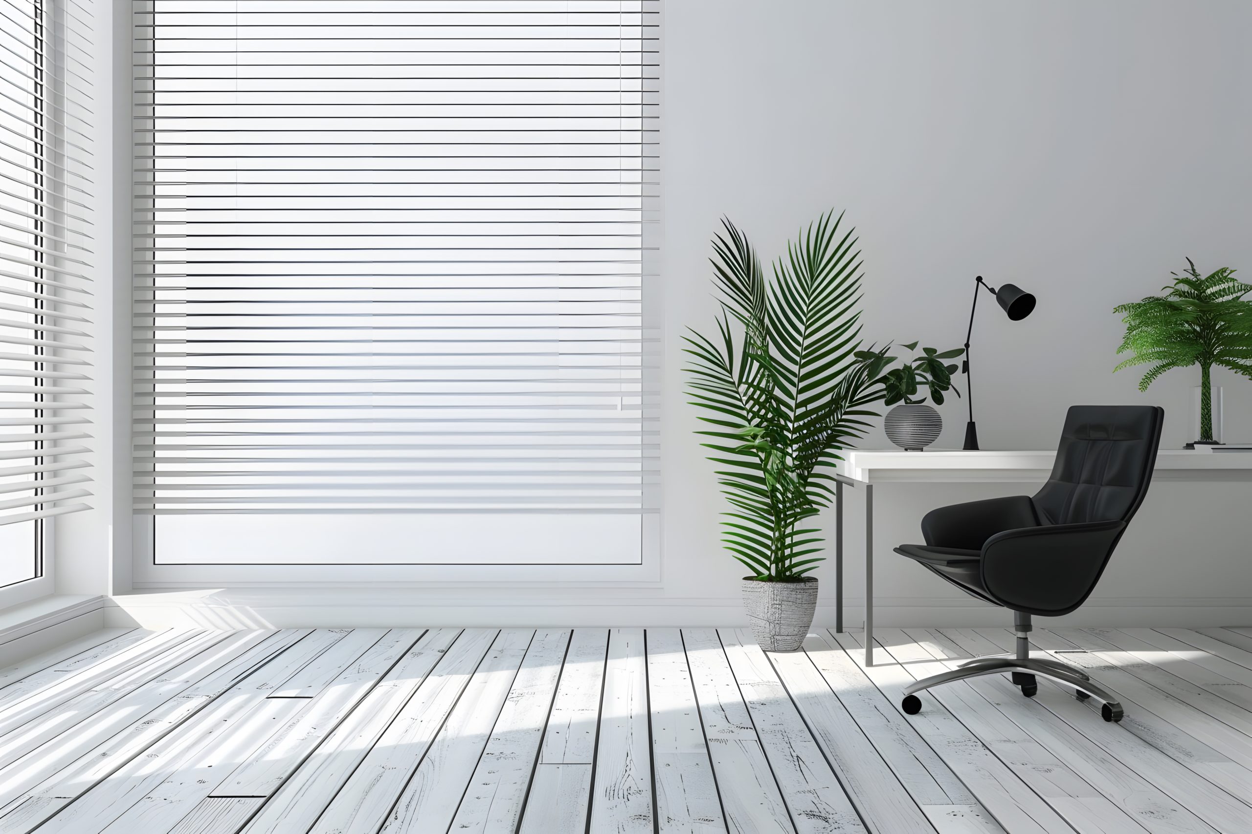 room with white wall plant table scaled